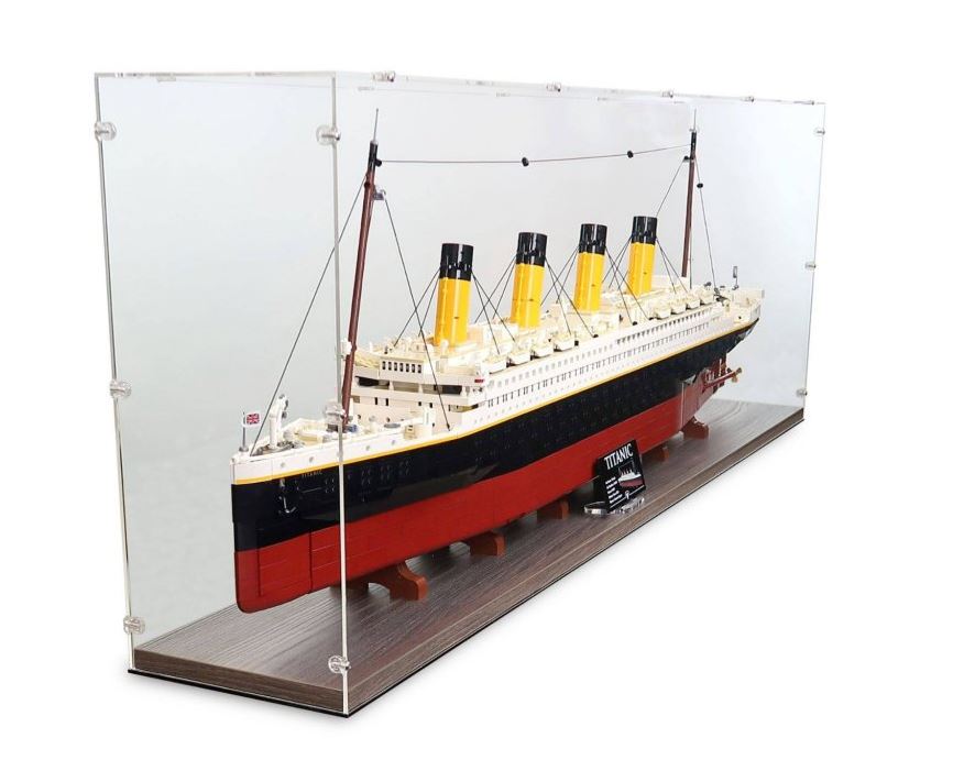 IDISPLAYIT • box na LEGO®- Titanic se spec. základnou (10294) "NONE,DARK BROWN TIMBER"